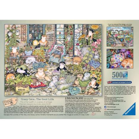 Crazy Cats The Good Life 500pc Jigsaw Puzzle Extra Image 1